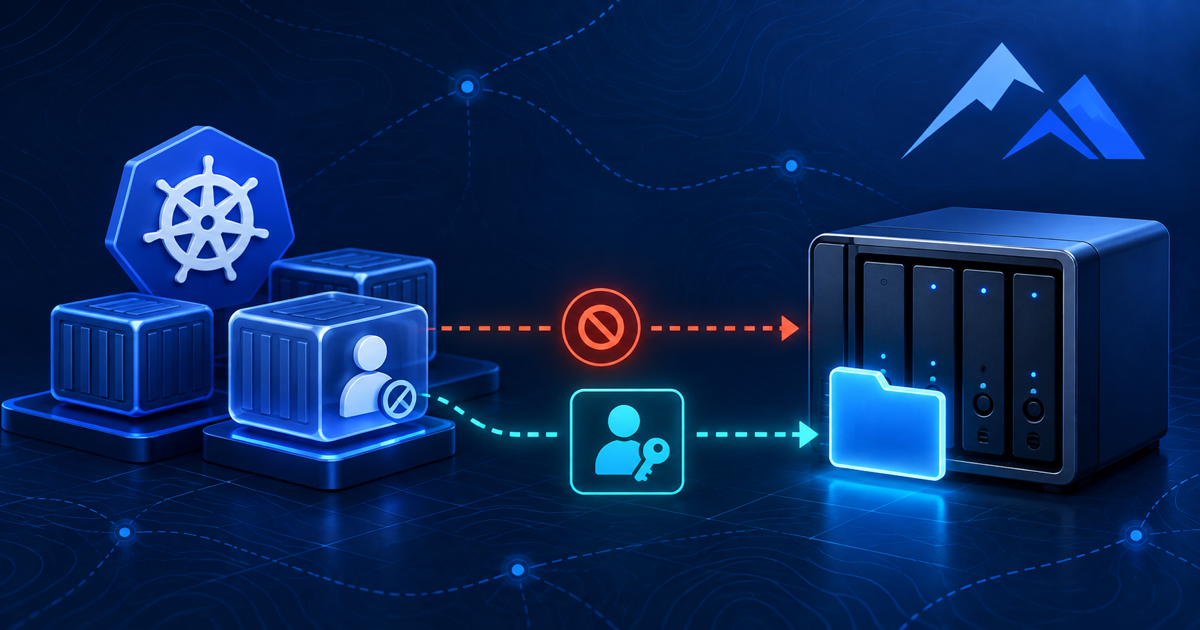 QNAP NFS permissions troubleshooting for a non-root Kubernetes container using a dedicated service identity